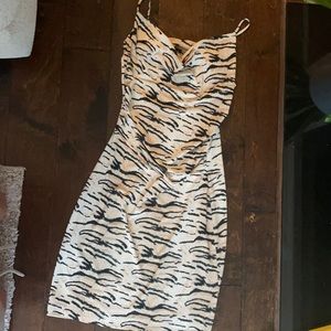 Tiger print spaghetti strapped dress